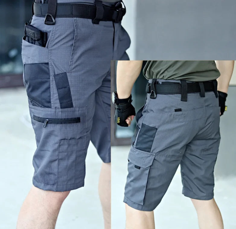 Pantaloncini Mimetici Da Uomo Estate Asciugatura Rapida Tasche Multiple Militari Escursionismo All Aperto Jogger