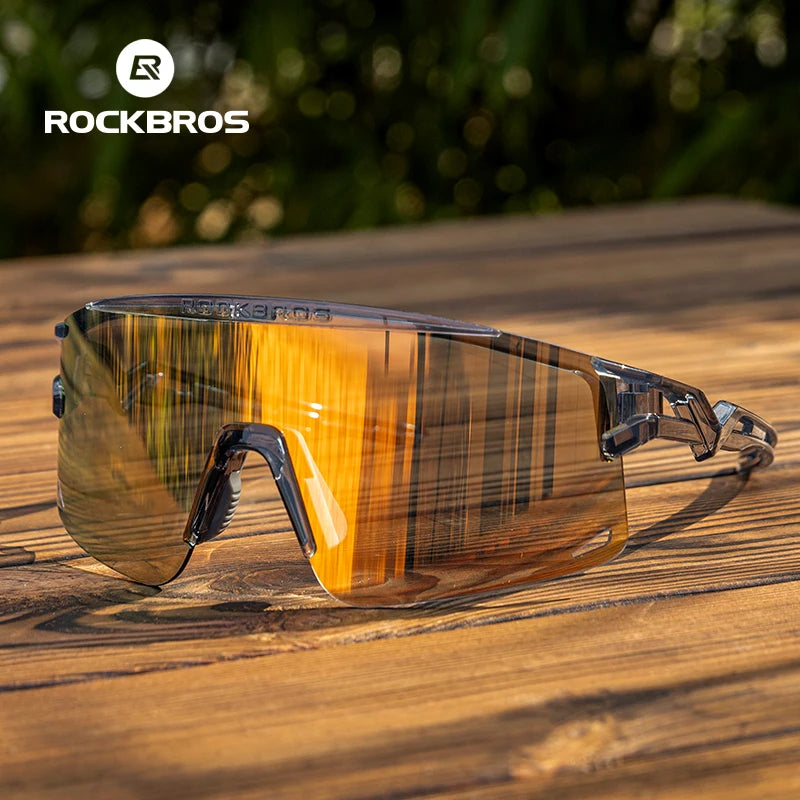 RockBros Occhiali Da Sole Da Ciclismo Ultraleggeri Unisex Con Protezione UV Fotocromatici Antivento Per MTB E Strada