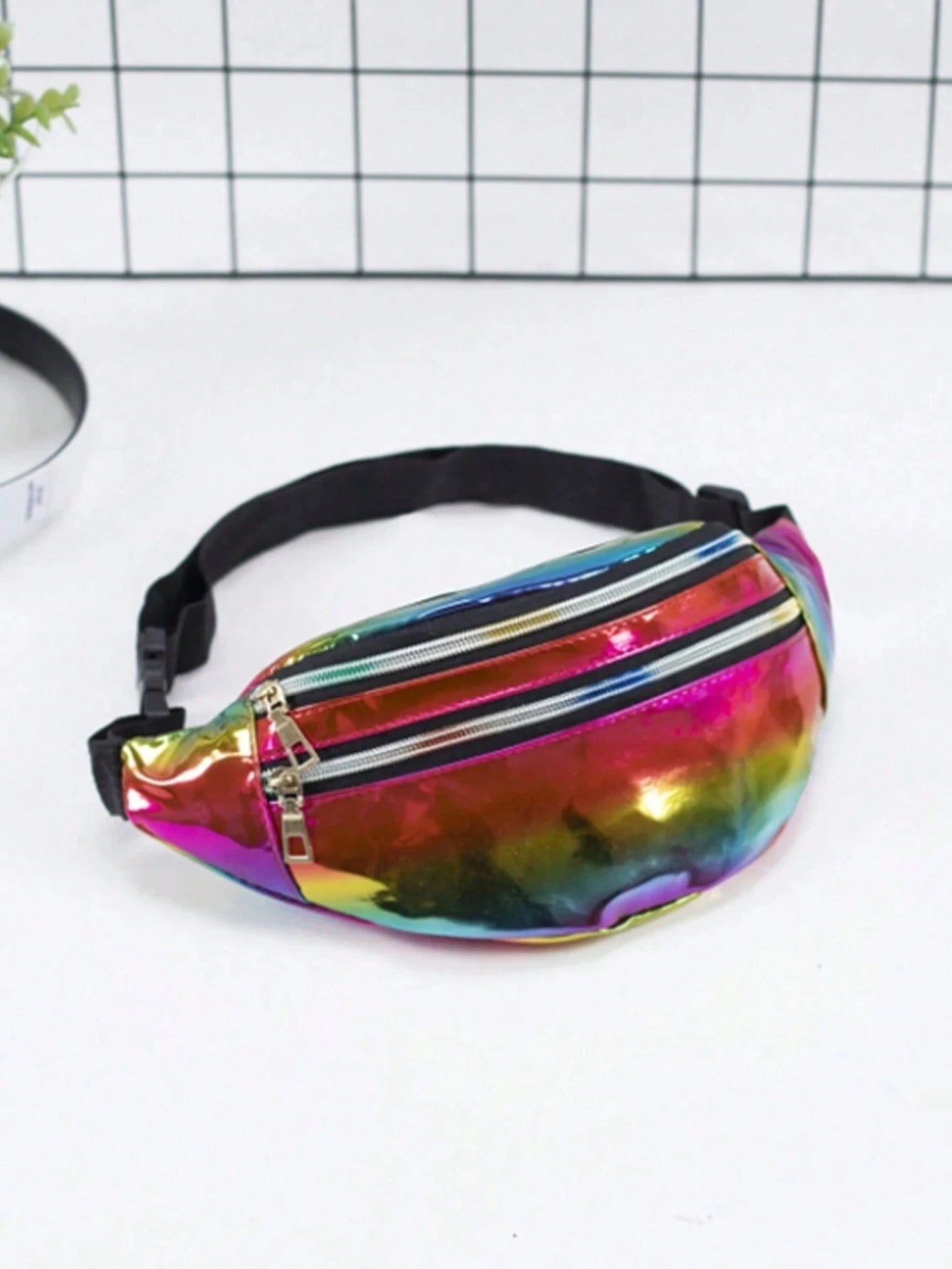 Marsupio Borsa Da Cintura Olografico Laser Designer Per Ragazze Unisex Glitter Spalla Festa Viaggio