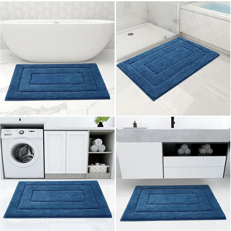 Homaxy Tappetino Da Bagno In Velluto A Doppio Telaio Antiscivolo Per Interni Assorbe Acqua E Trappola Sporco Comodo