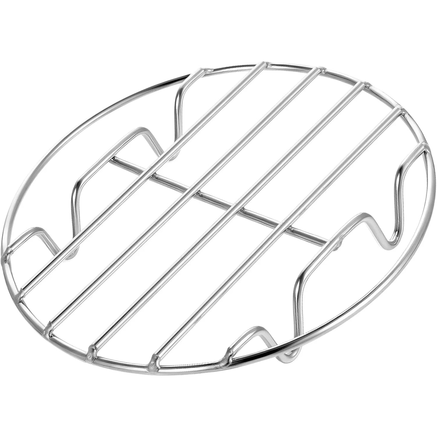 1 Griglia per Cottura a Vapore in Acciaio Inossidabile, Multiuso per Forno, Friggitrice ad Aria, Cottura e Cottura a Vapore di Verdure, Rotonda, Lavabile in Lavastoviglie, Griglia da Cucina