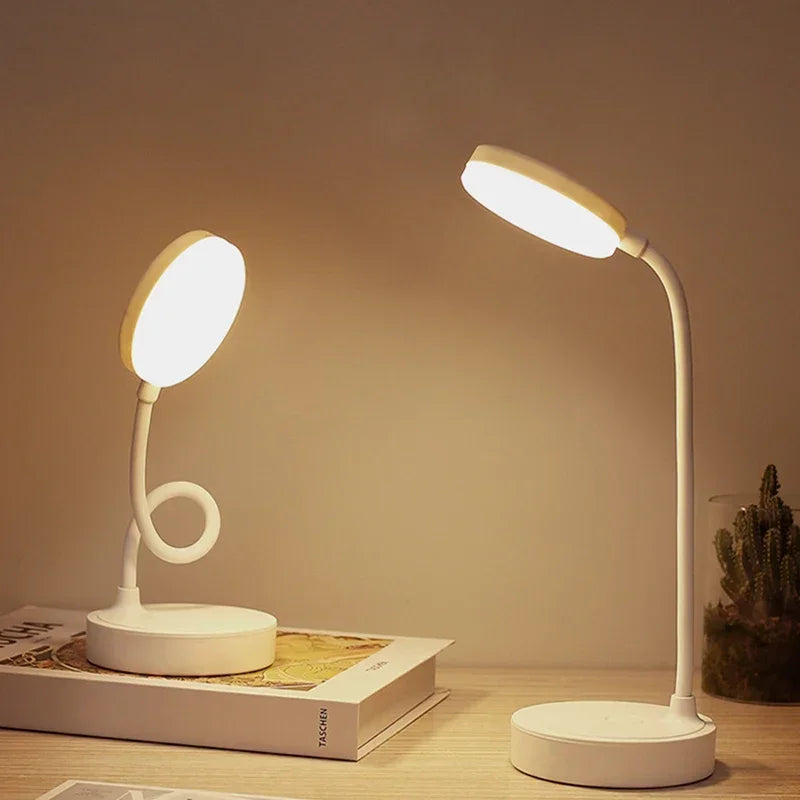 Lampada Da Scrivania LED Flessibile Con Dimmer A Tre Livelli USB Luce Bianca Calda Per Casa Ufficio Studio