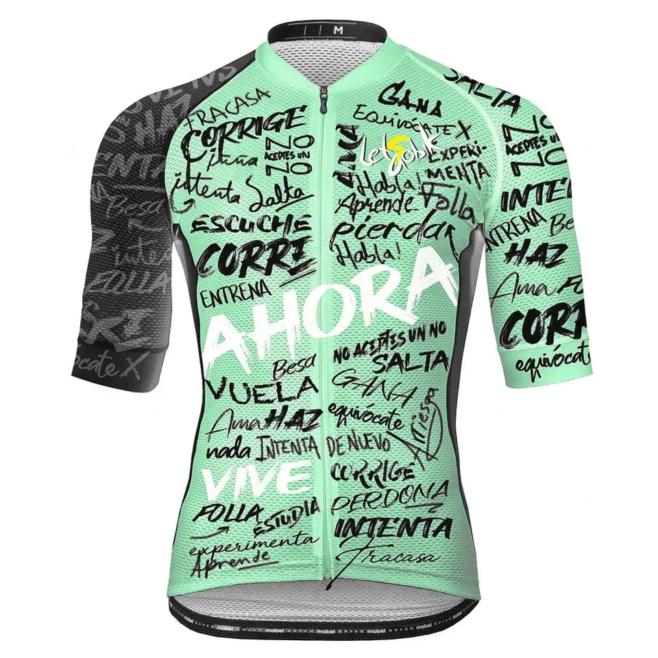 Maglia Ciclismo Uomo Estate Maniche Corte Traspirante Antipilling Riflettente Racing Sport