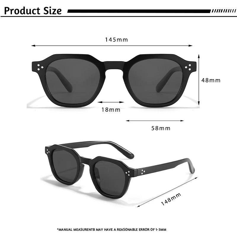 Occhiali Da Sole Polarizzati Retrò Unisex Caterside Ultraleggeri Montatura TR90 Poligonale Per Esterni Viaggio Di Qualità