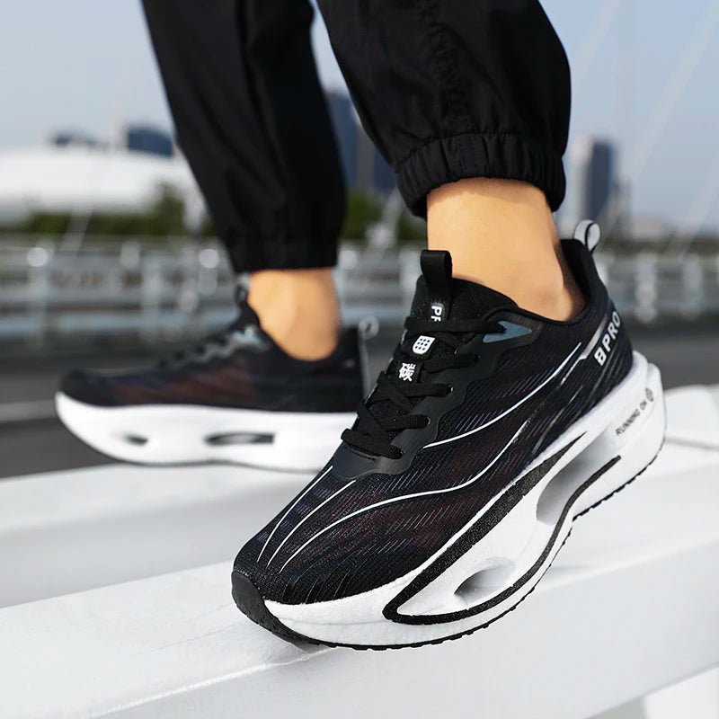Scarpe da Corsa con Piastra in Carbonio per Maratona Unisex Traspiranti e Leggere Antiscivolo Sneakers Atletiche