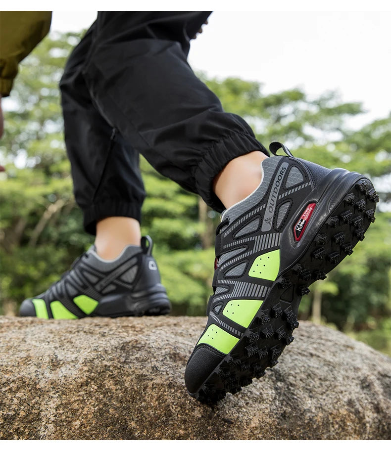 Scarpe Trekking Impermeabili da Uomo Taglia Fino a 48 Escursionismo Alpinismo Campeggio Sneakers da Bici Tattiche