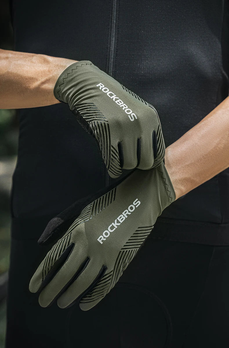 Guanti da Ciclismo RockBros Estivi Traspiranti Antiscivolo Touchscreen per MTB Bici da Strada Corsa Fitness Palestra