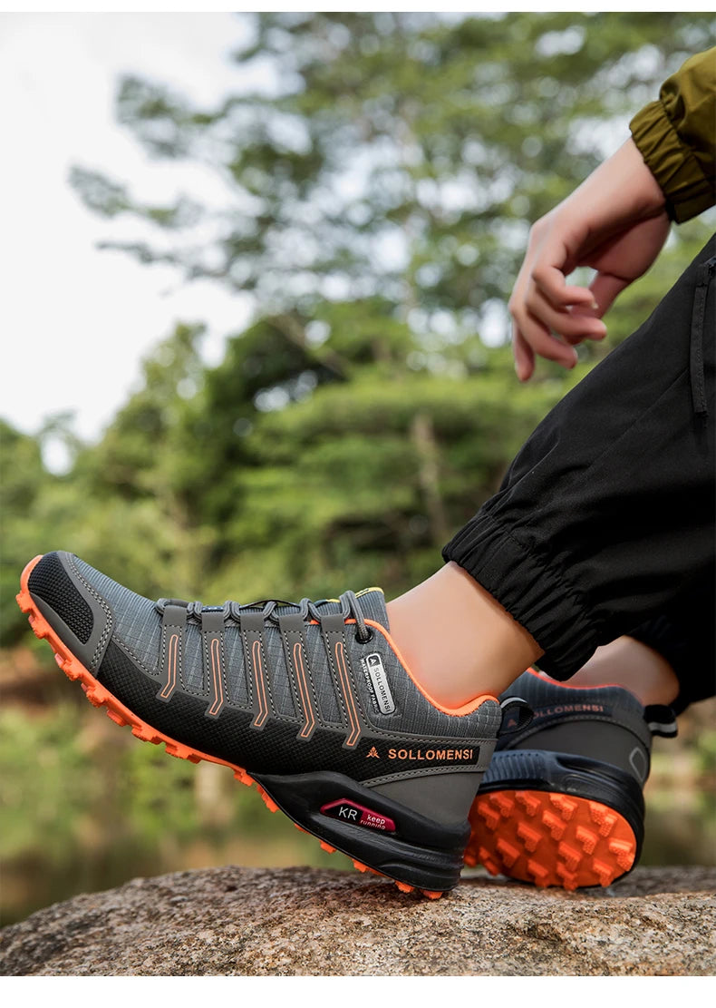 Scarpe Da Trekking Impermeabili Uomo Traspiranti Da Esterni Viaggio Allenamento Tattiche Ciclismo Senza Serratura