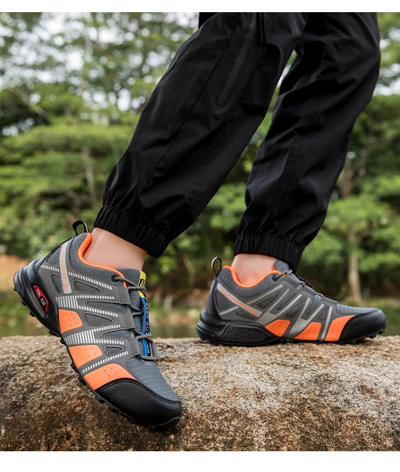 Scarpe Trekking Impermeabili da Uomo Taglia Fino a 48 Escursionismo Alpinismo Campeggio Sneakers da Bici Tattiche