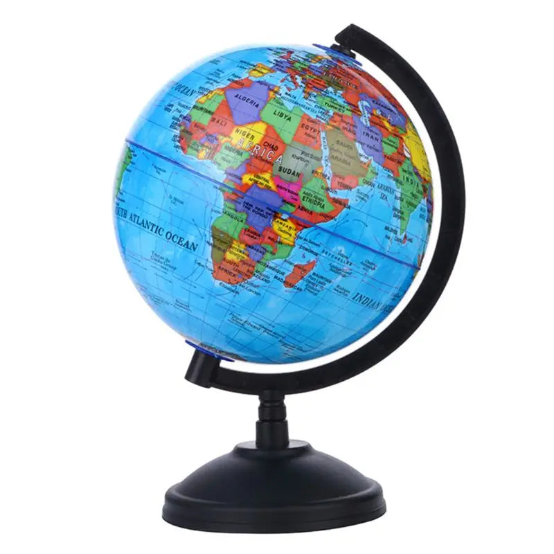 Set Globo Didattico per Aula, Mappa del Mondo in Inglese HD con Visione a 360 Gradi °   Base Girevole, Risorse Geografiche Standard per Scuole
