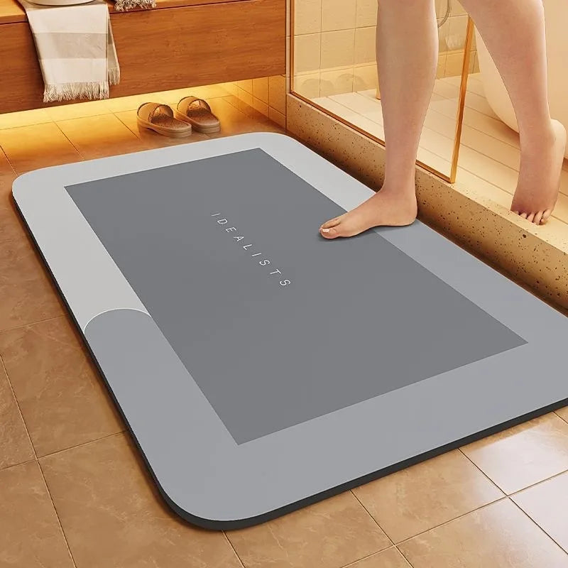 Tappetino Diatomite Super Assorbente Per Bagno Antiscivolo Asciugatura Rapida Lavabile 1Pezzo Zerbino Decorazione Casa