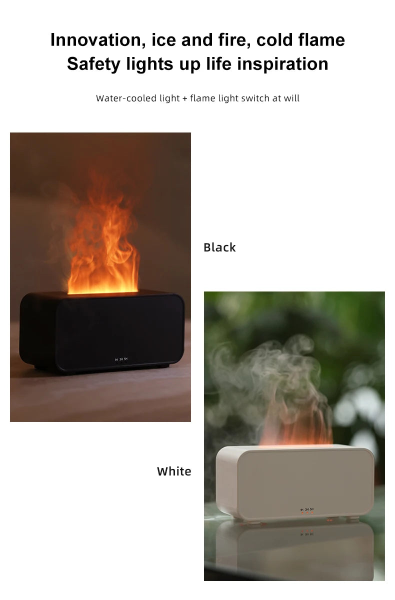 Nuovo Mini Diffusore di Aroma Umidificatore Ad Ultrasuoni Freddo Mist Maker Fogger LED Olio Essenziale Fiamma Lampada Difusore