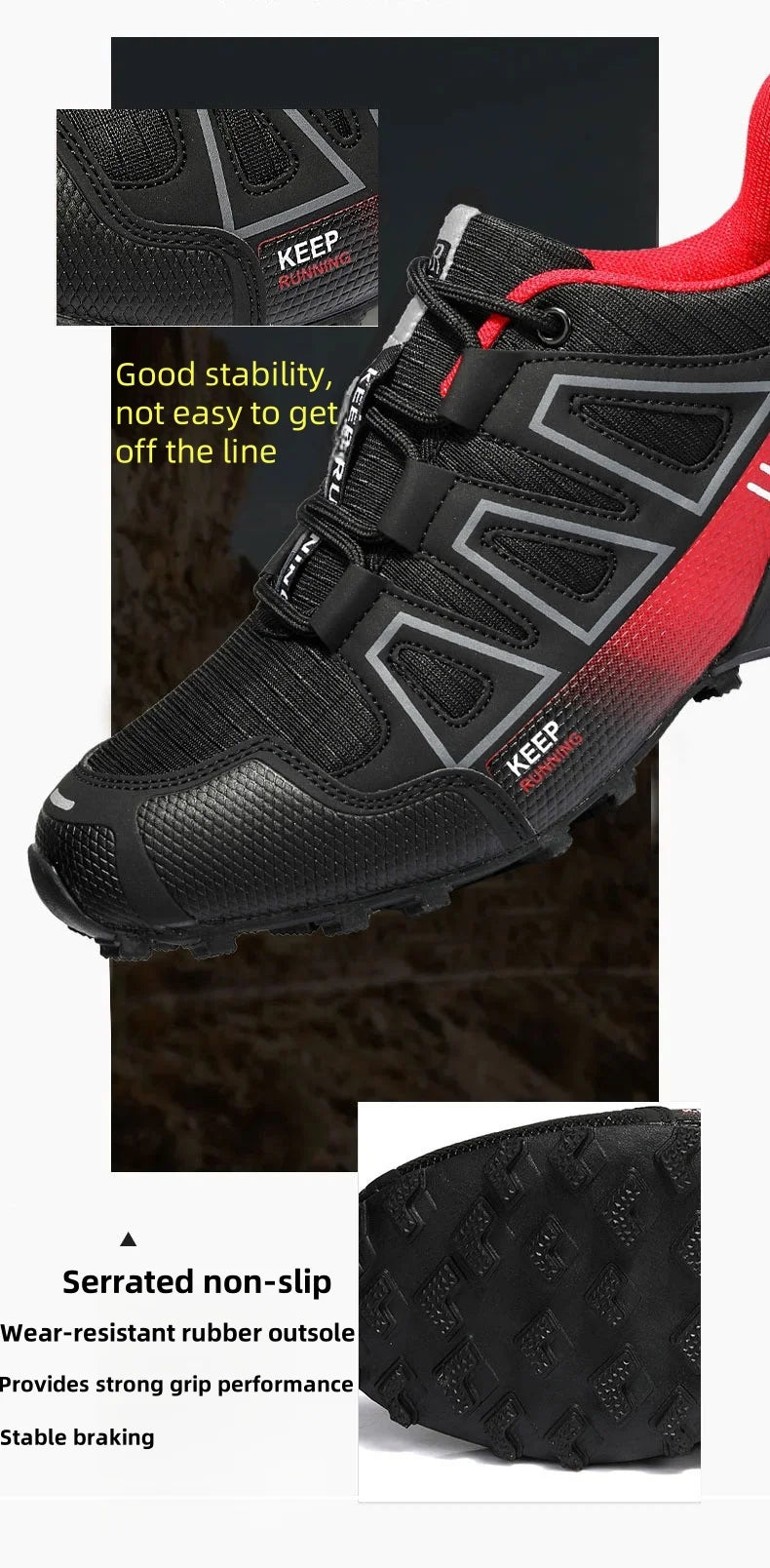 Scarpe Da Uomo Da Ciclismo Fuoristrada Antiscivolo Traspiranti Per Escursionismo Esterno