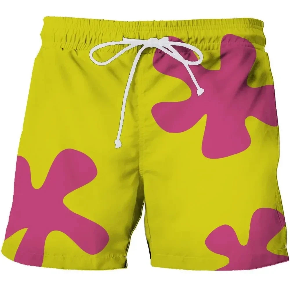 Pantaloncini Da Spiaggia 3D Patrick Star Anime Asciugatura Rapida Per Uomo E Donna Abbigliamento Estivo Hip Hop