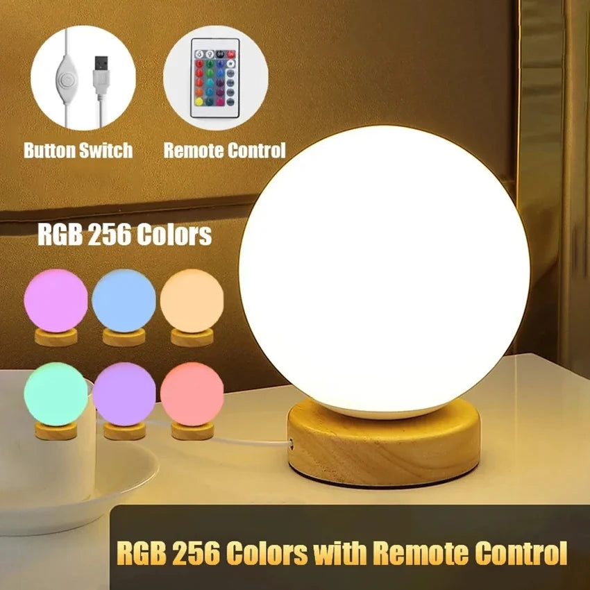 Lampada Da Notte LED Che Cambia Colore RGB Ricaricabile USB Per Comodino Tavolo Soggiorno Camera Da Letto Ufficio