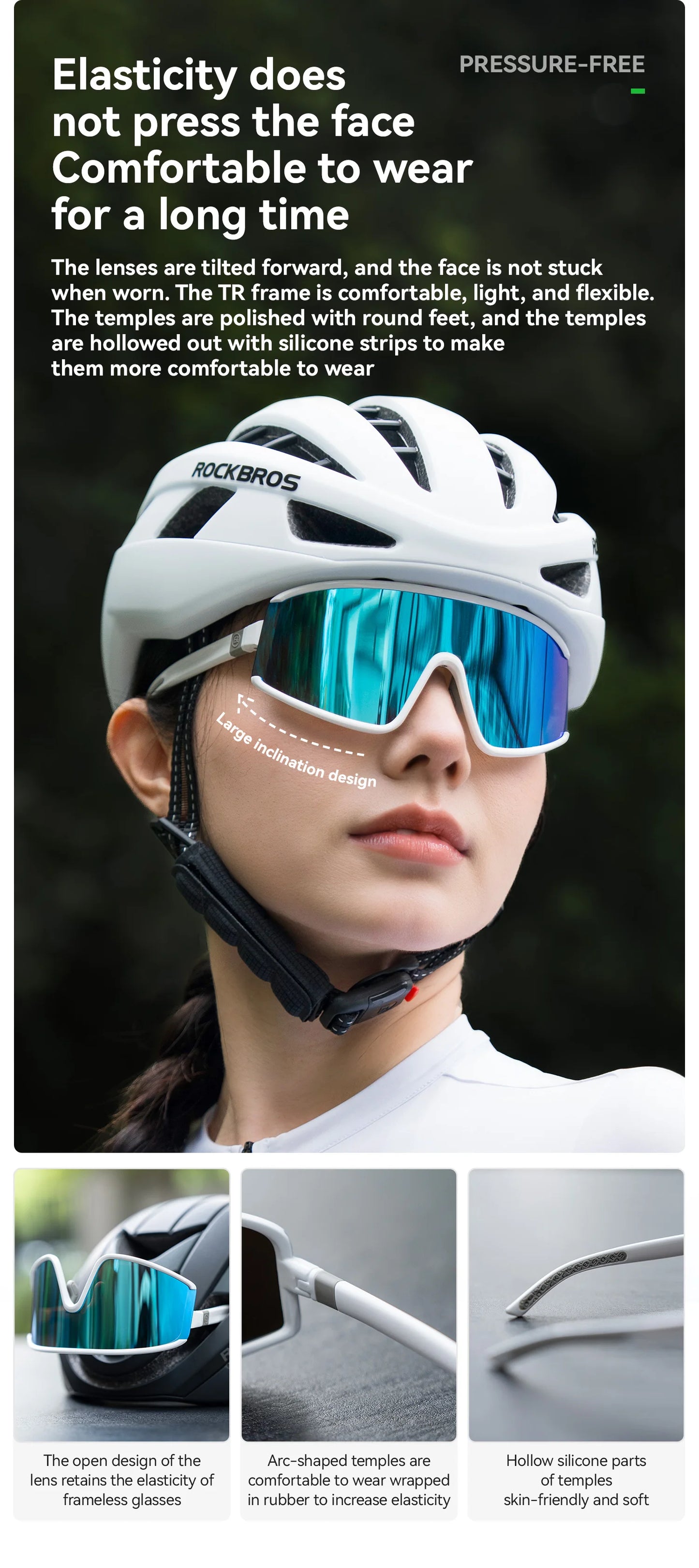 ROCKBROS Occhiali Da Sole Polarizzati UV400 Per Ciclismo All'aperto Unisex Antiappannamento Fotocromatici