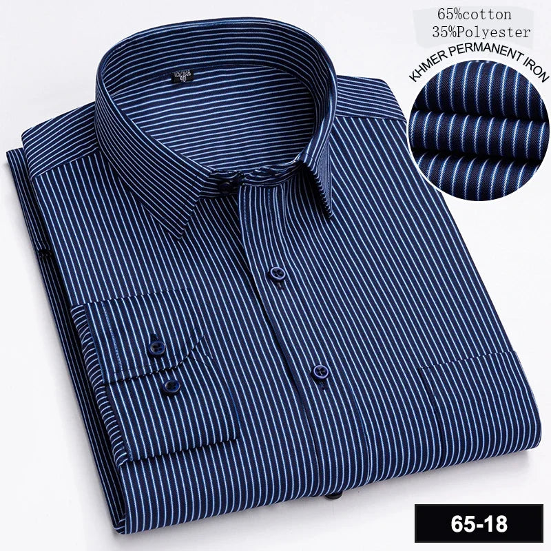 Novità Camicia Da Uomo Slim Fit Maniche Lunghe Formale Con Tasca Singola In Morbido Cotone Scozzese Per Ufficio