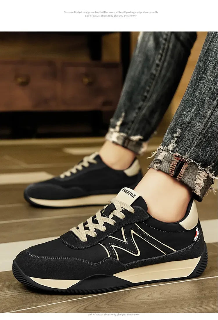 Sneakers Casual Uomo Designer Retro Scarpe Da Corsa In Microfibra Tessuto Pelle Traspirante Con Plateau Interno