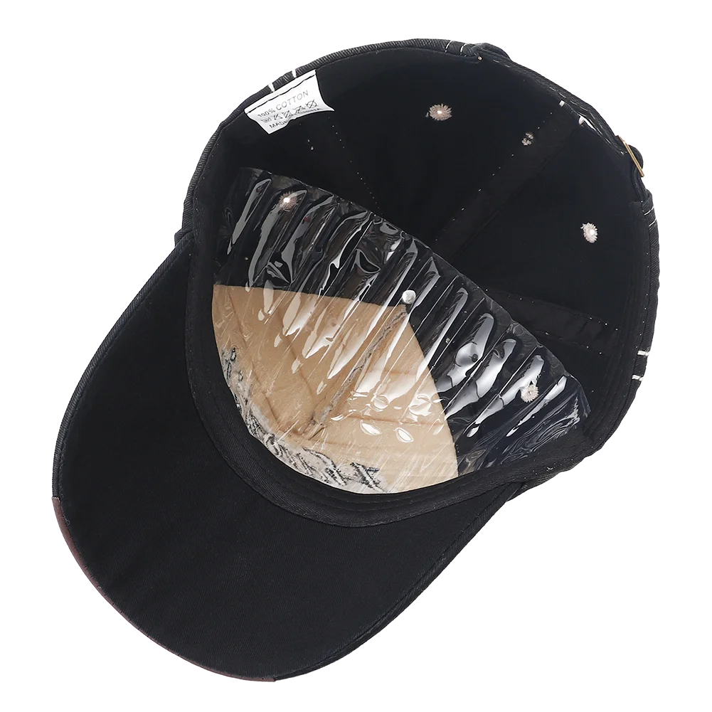 Berretto Da Baseball A Tesa Larga Unisex Con Ricamo Lettera Parasole Snapback Hip Hop Vintage Moda Esterno