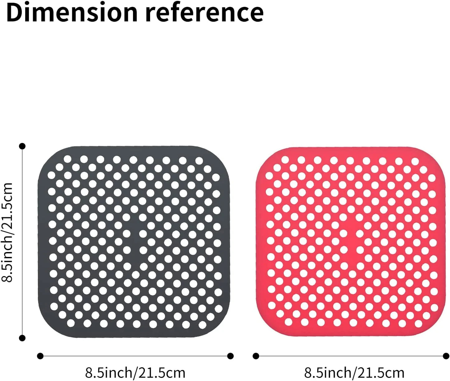 Fodere Quadrate Riutilizzabili Per Friggitrice Ad Aria In Silicone Antiaderenti Per Cottura A Vapore Facili Da Pulire