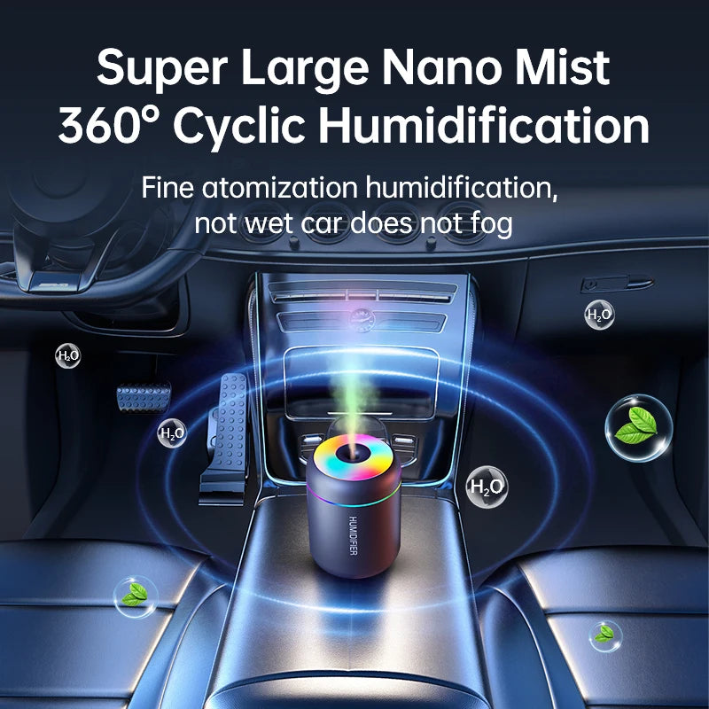 Mini Umidificatore USB 180ML Diffusore Aromaterapia Olio Essenziale Luci Purificatore Aroma Per Auto Casa Camera Da Letto