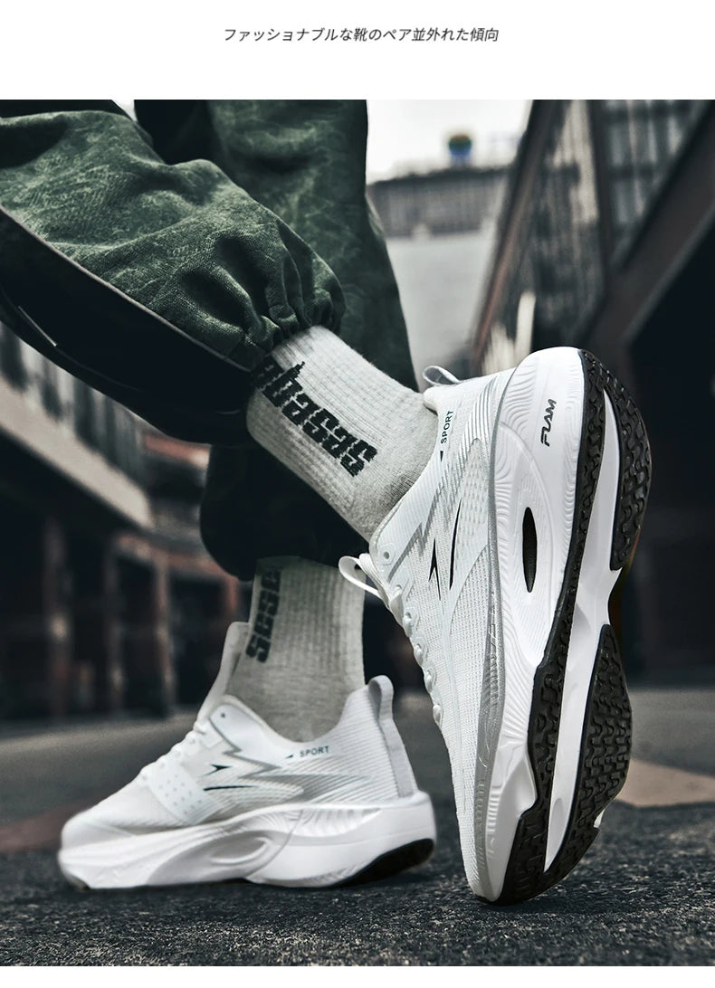Scarpe Da Corsa Marathon Uomo Traspiranti Leggere Con Cuscino Aria Antiscivolo In Carbon Board