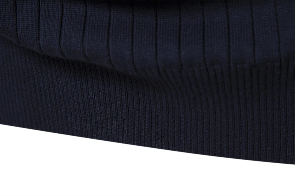 Maglione Uomo Cotone Con Cerniera Autunno Inverno Colletto Coreano Alta Qualità Caldo