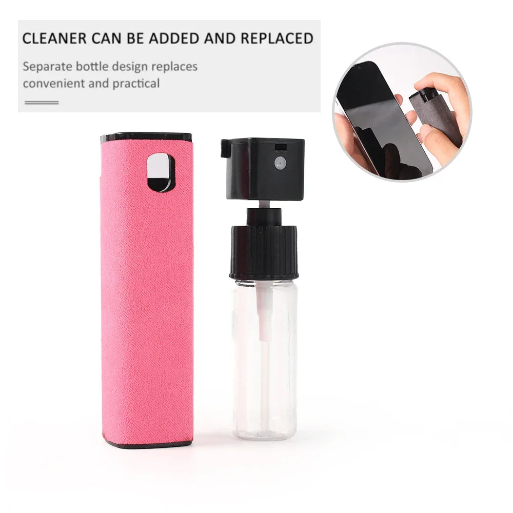 Detergente Per Schermo Con Bottiglia Spray 2 In 1 E Set Di Panni In Microfibra Per Computer E Smartphone Pulizia Auto