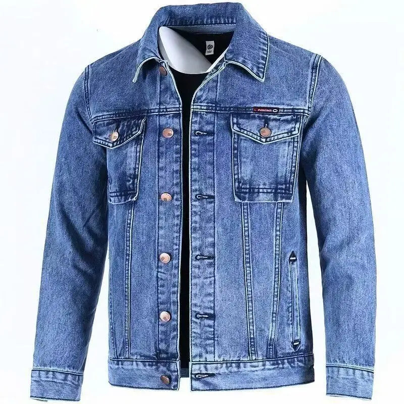 Giacca Da Lavoro Retrò Di Marca Per Uomo In Denim Pesante Nuova Taglia Grande Stile Americano Autunno Inverno