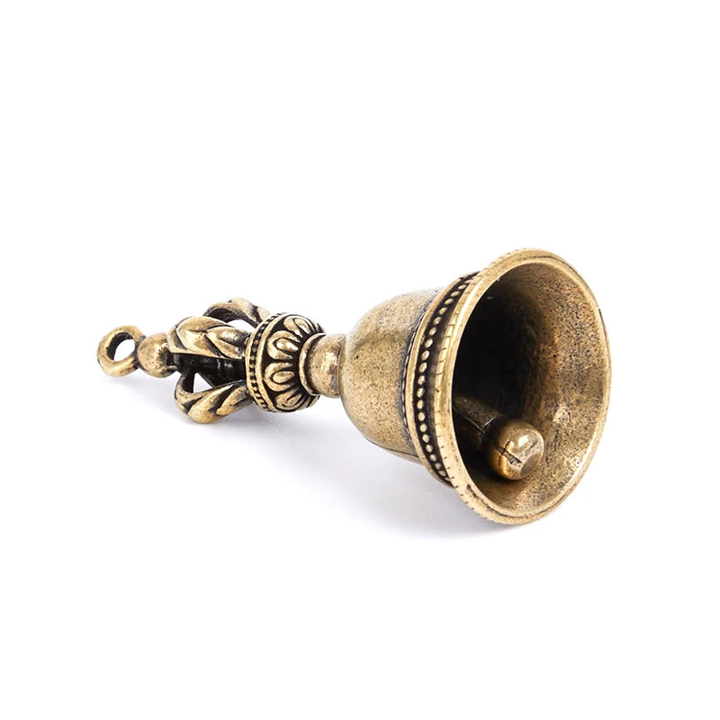 Campana A Vento In Ottone Pressofuso Decorativa Tibetano Cinese Pendente Pesa Solo 16 G Artigianale