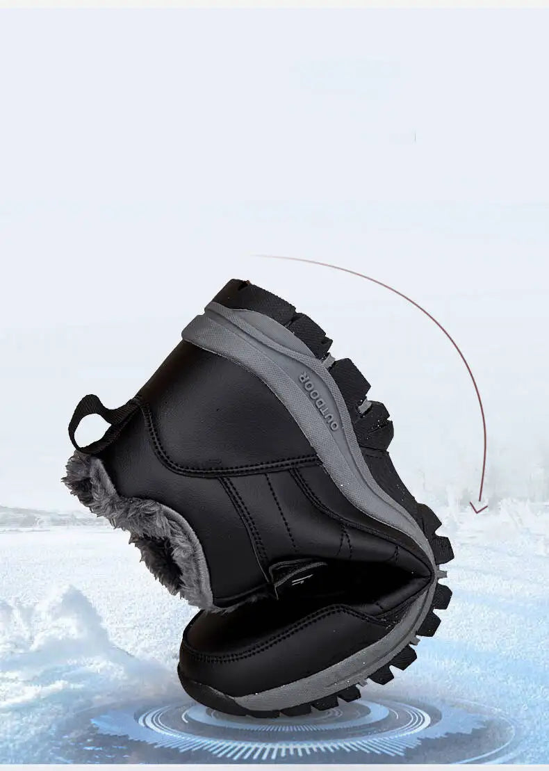Stivali Invernali Da Uomo In Pelle PU Impermeabili Scarpe Casual Calde Alta Qualità Stivaletti Sneakers