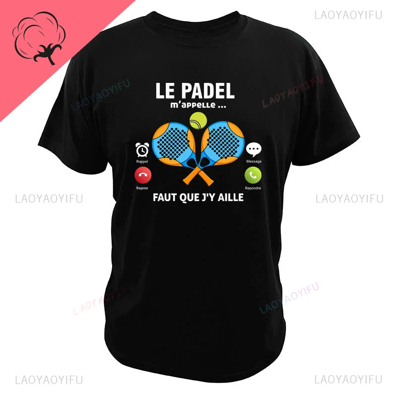 Maglietta Uomo Divertente Perdere A Padel Con Grafica Skull Anime In Cotone Traspirante Premium Estate