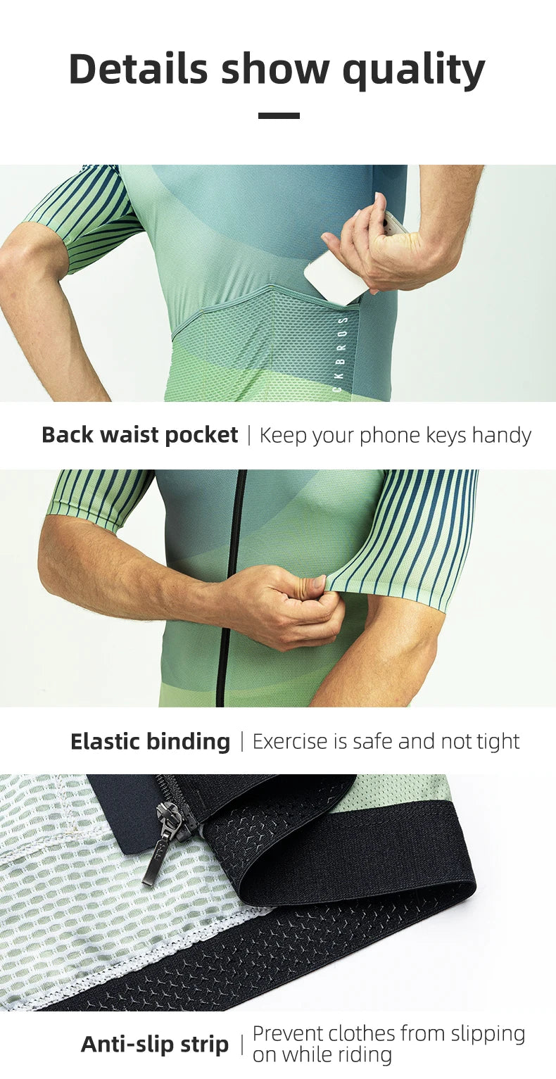 Maglia Da Ciclismo RockBros MTB Uomo Abbigliamento Estivo Traspirante Con Cerniera YKK Alta Qualità
