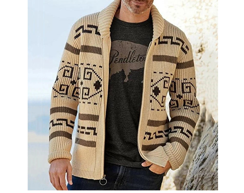 Cardigan Invernale Da Uomo In Maglia Lavorata Termico Caldo Abbigliamento Casual Moda Uomo YA2684