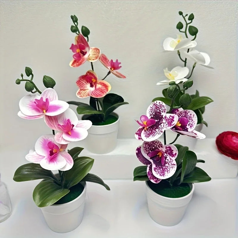 Orchidea Artificiale Decorazione Per Casa E Ufficio Espositore Da Tavolo Decorazione Floreale D'Ingresso Non Sbiadisce