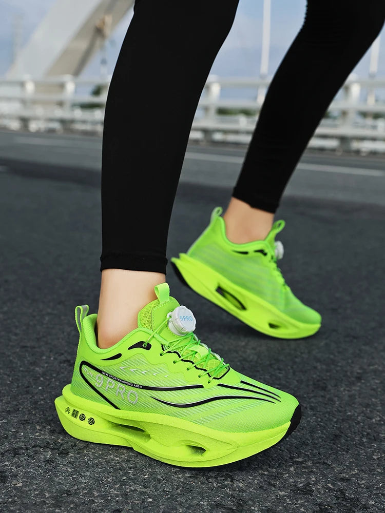 Scarpe Da Corsa Unisex Con Piastra In Carbonio E Cuscino Aria Traspiranti Leggere Sneakers Atletiche Antiscivolo