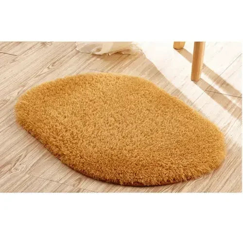 Tappetini da Bagno Antiscivolo in Memory Foam Ellittici Morbidi con Assorbimento Idrico per Pavimento del WC Spessi