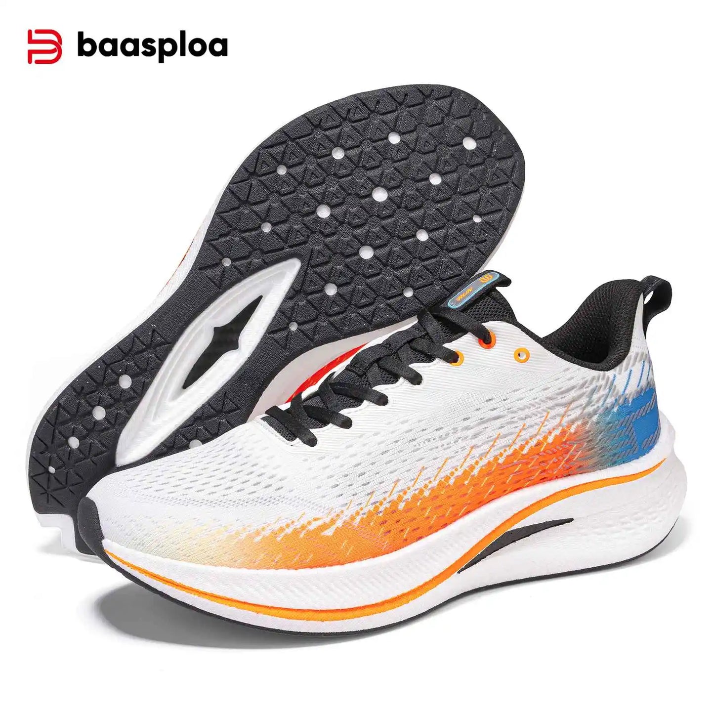 Baasploa Scarpe Da Corsa Uomo Traspiranti Leggere Con Piastra In Carbonio Antiscivolo Per Maratone Professionali
