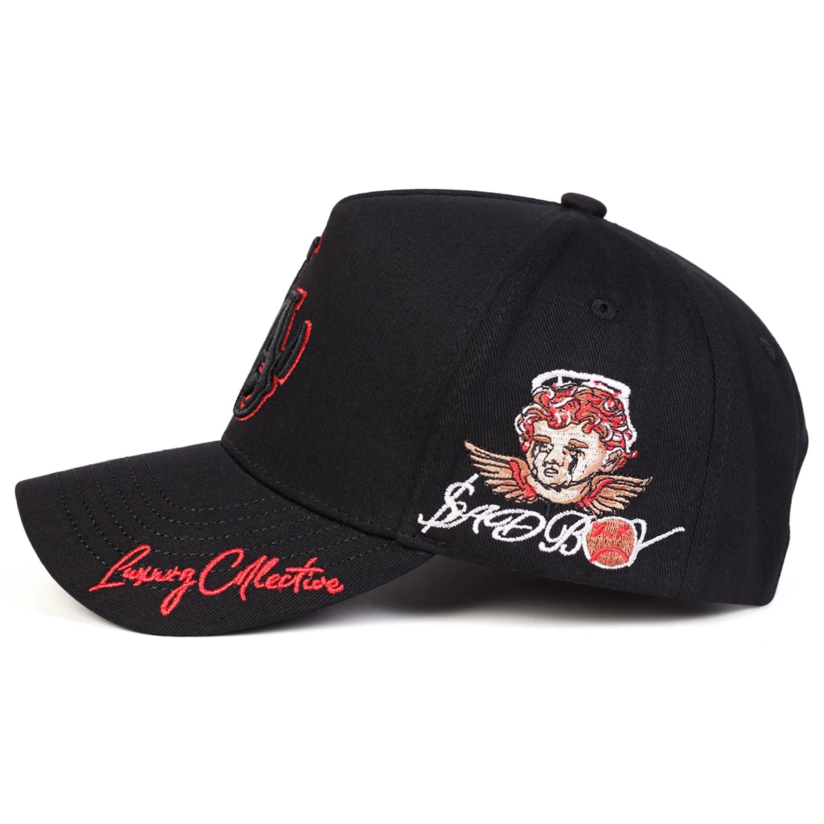 Berretto Baseball Unisex Ricamato LA Love Regolabile Protezione Solare Cappello Sportivo in Poliestere
