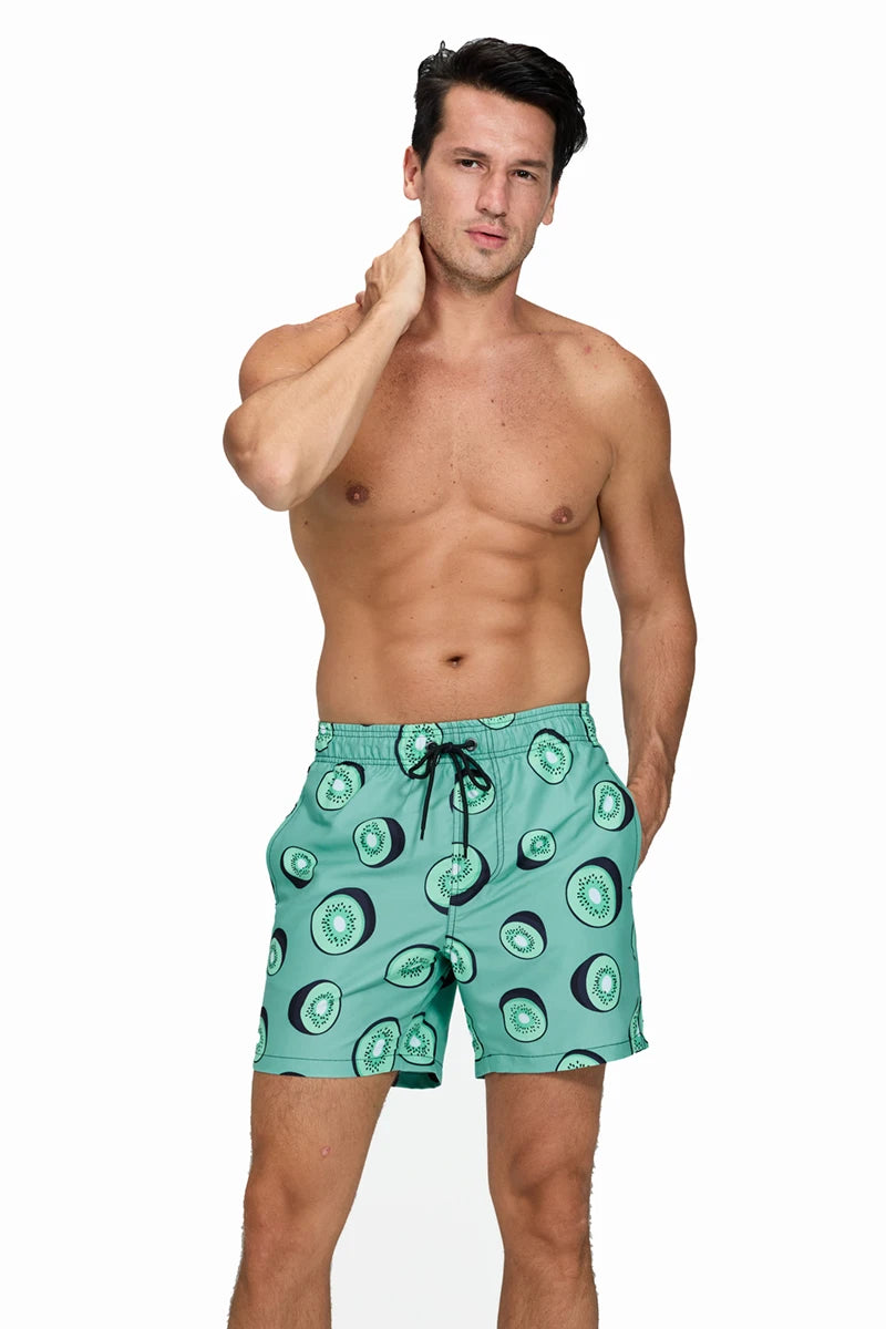 Datifer 2026 Pantaloncini Da Uomo Estivi Con Stampa Surf In Poliestere Quick Dry Fodera In Rete Traspirante