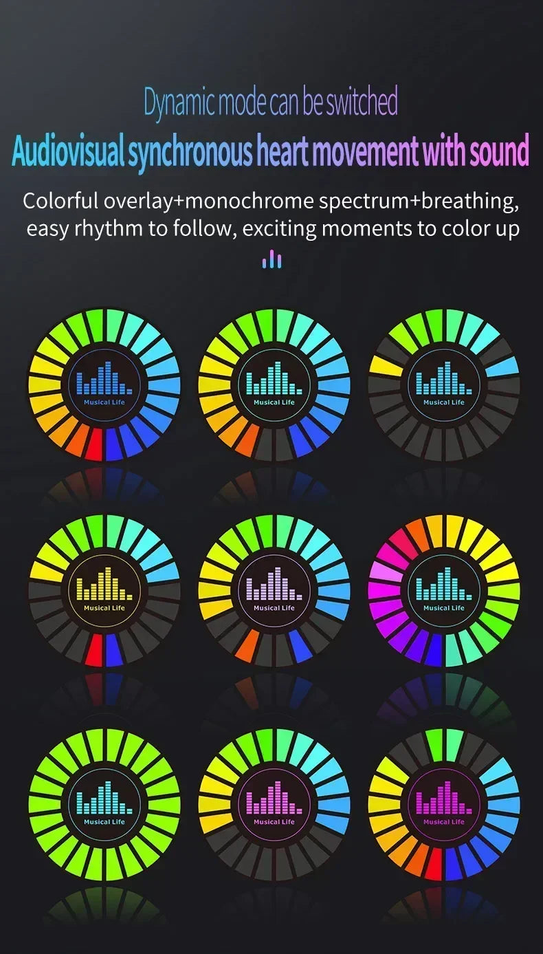 Lampada Interni Auto RGB con Diffusore di Aroma e Aromaterapia Musica Ritmo Sincronizzazione Illuminazione Ambientale