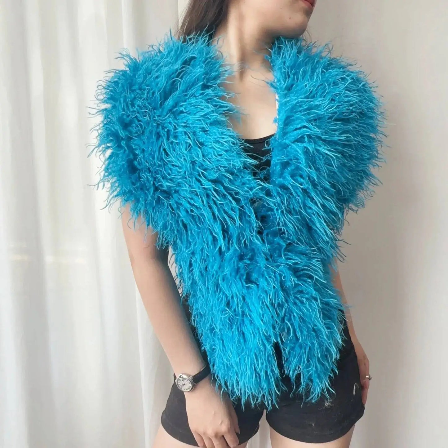 Lanmrem 2025 Gilet Pelliccia Sintetica Donna Imitazione Shearling Chic Autunno Inverno Abbigliamento 2DB4916