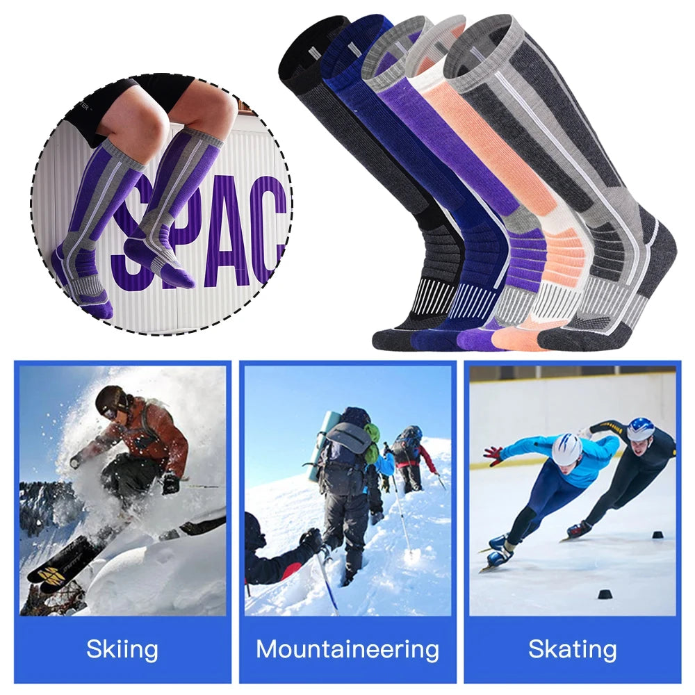 Calzini Termici In Lana Merino Unisex Lunghi A Compressione Per Sci Escursionismo Snowboard Trekking