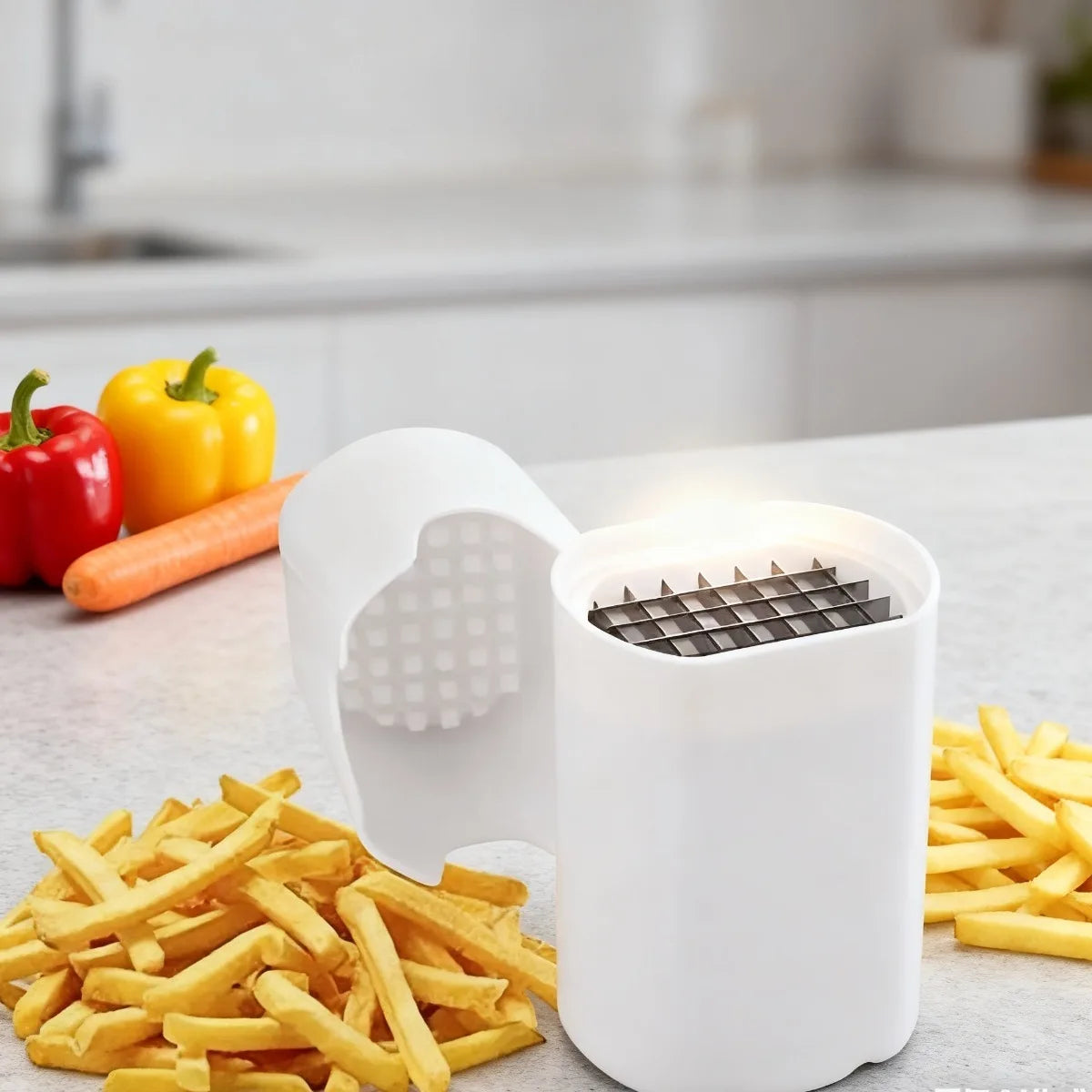 Affettatrice Multifunzione Da Cucina Con Lama Inossidabile Per Taglio Veloce Di Patatine Verdure E Frutta