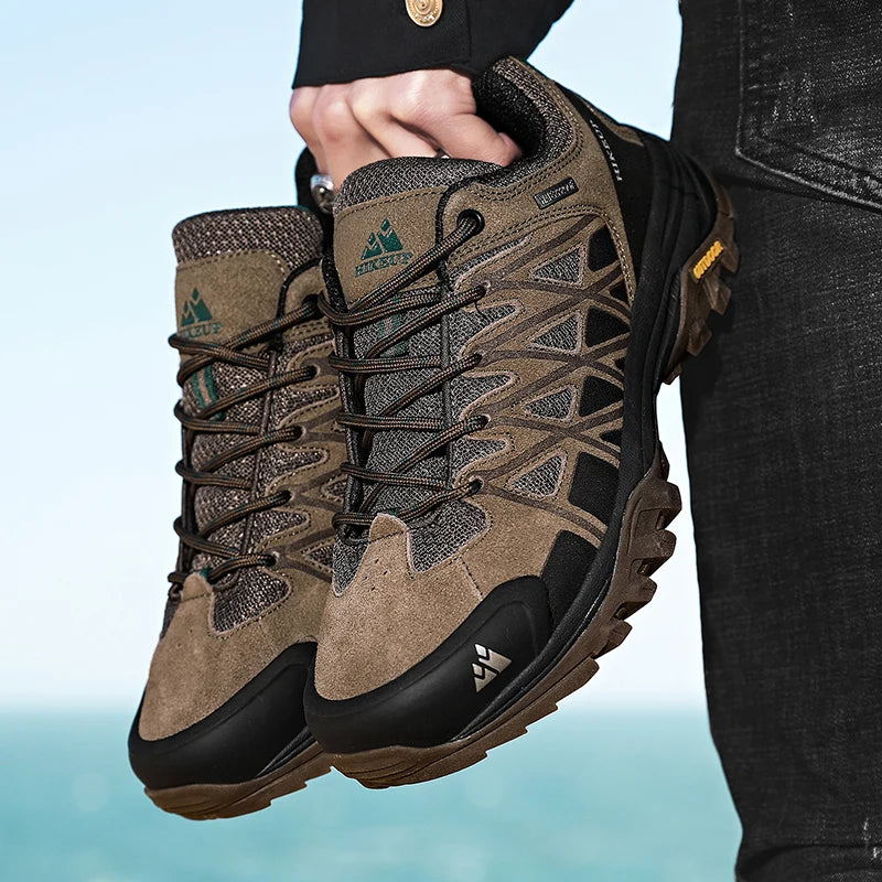 Hikeup Scarpe Trekking Da Uomo Traspiranti Con Lacci Ammortizzate Per Esterno E Arrampicata