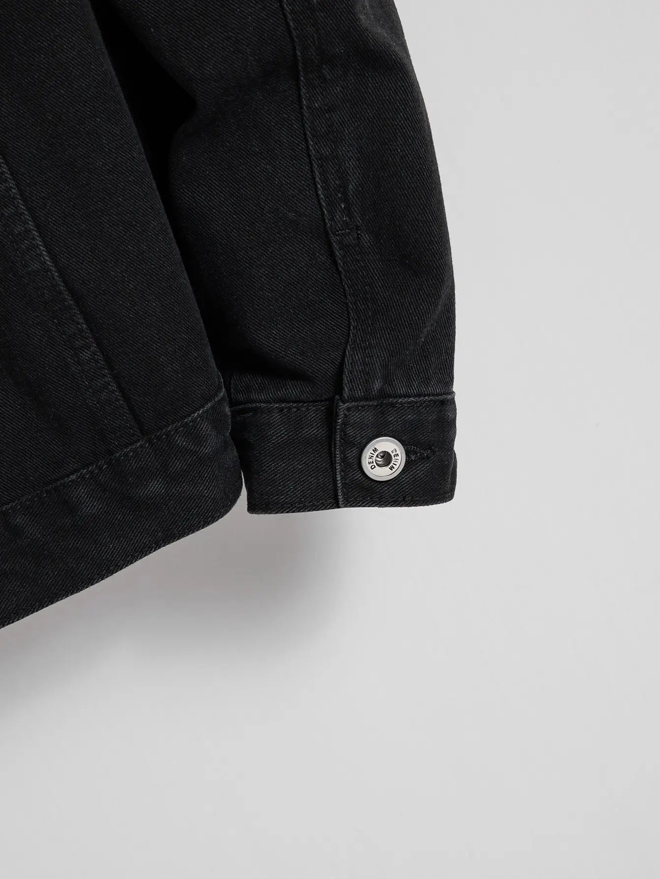 Giacca In Denim Da Uomo Nero Con Colletto Rovesciato Perfetta Per Primavera E Autunno Abbigliamento Casual Quotidiano