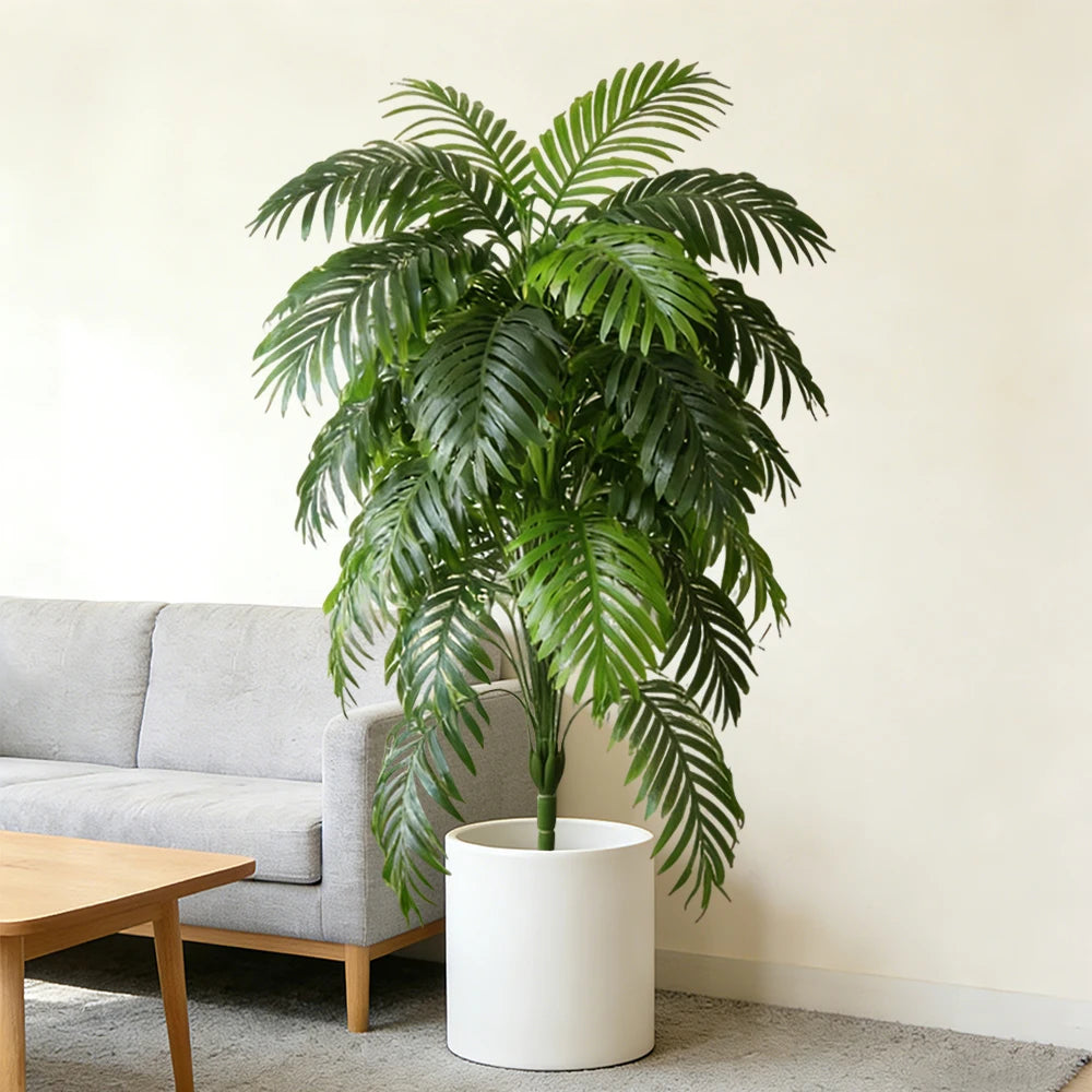 Palma Tropicale Artificiale Grande 90-120 cm Con Foglie Monstera In Plastica Per Decorazioni Casa Giardino Matrimonio