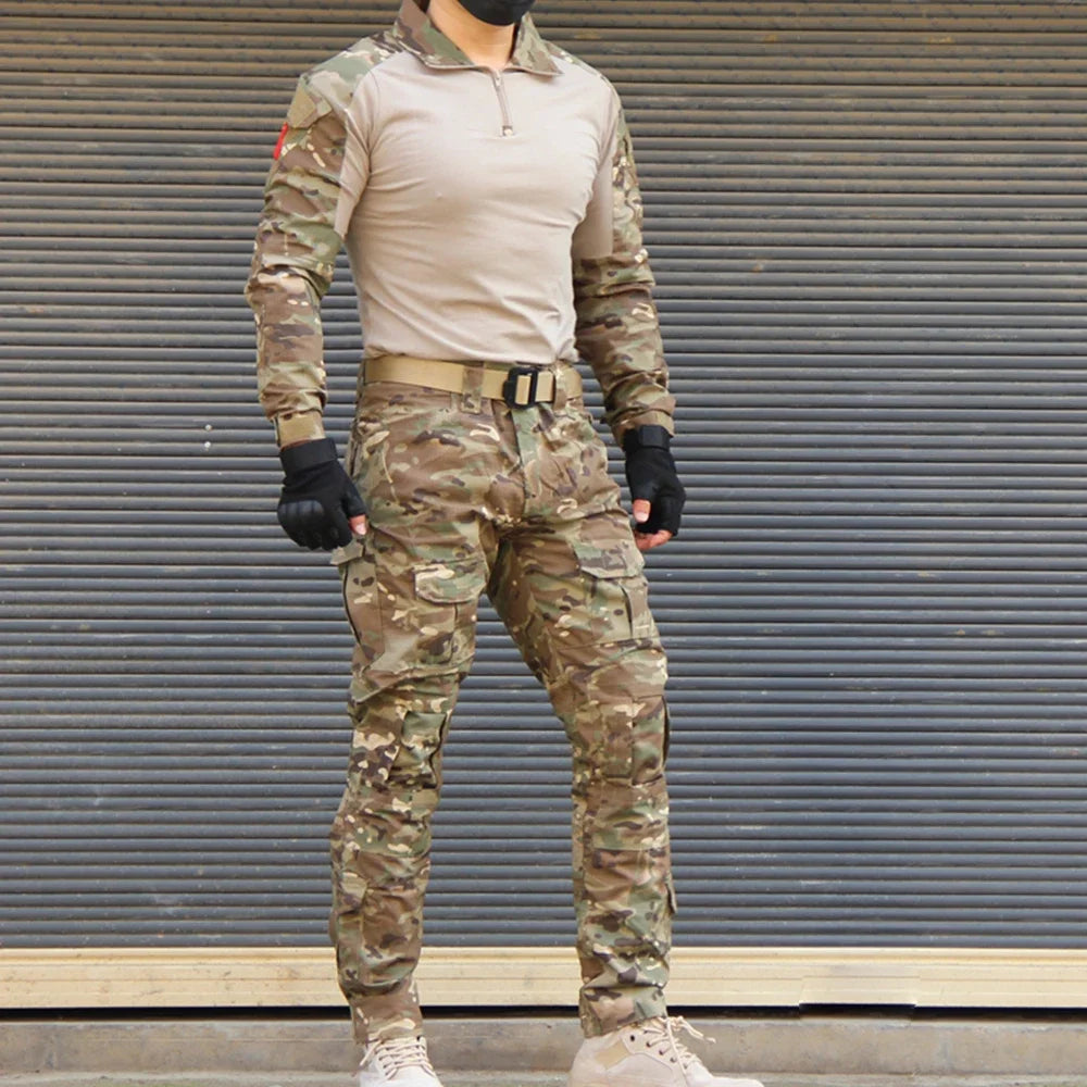 Set Abiti Militari Tattici Tuta Mimetica Da Esterno Camicie Da Caccia Pantaloni Per Airsoft Paintball