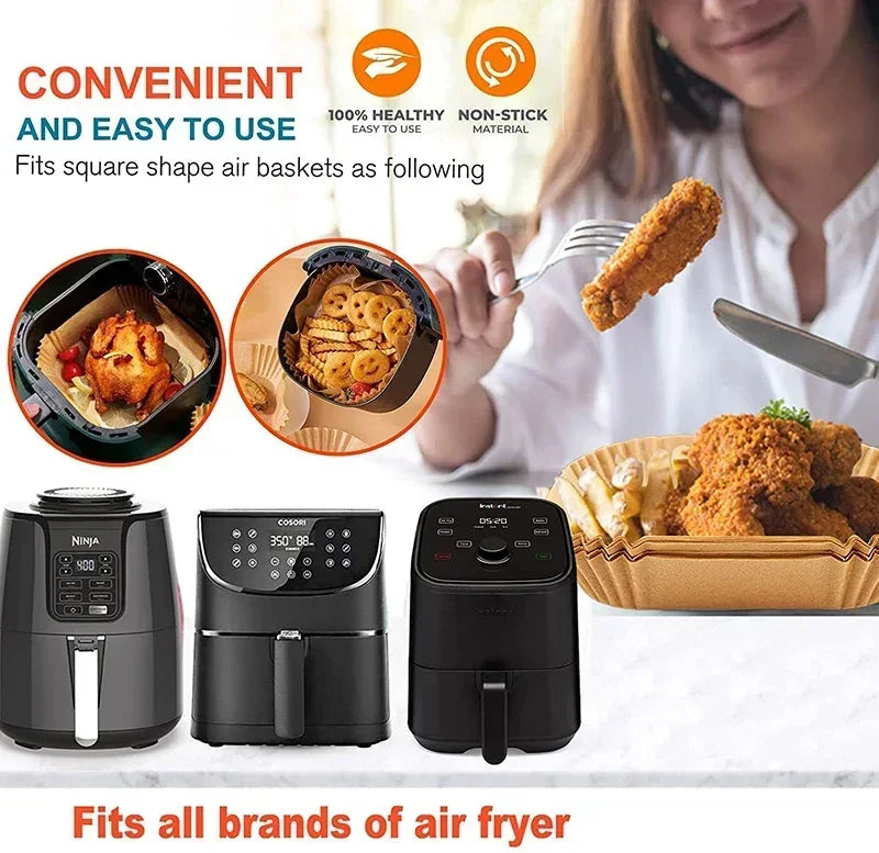 Carta Da Forno Rotonda Antiaderente Per Friggitrice Ad Aria Confezioni Da 50 100 200 Pezzi