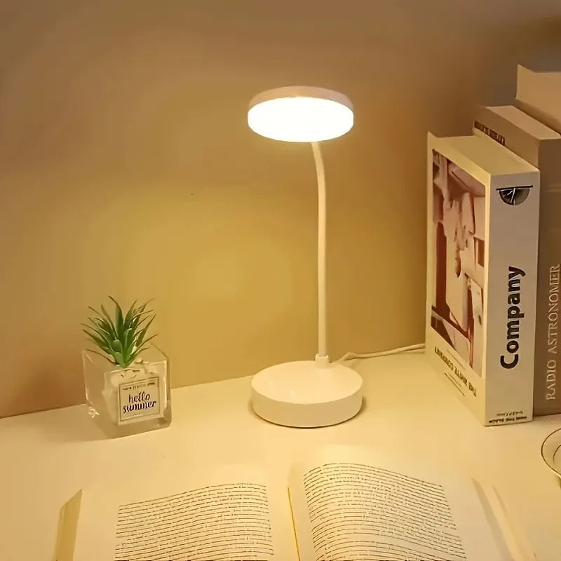 Lampada Da Scrivania LED Flessibile Con Dimmer A Tre Livelli USB Luce Bianca Calda Per Casa Ufficio Studio